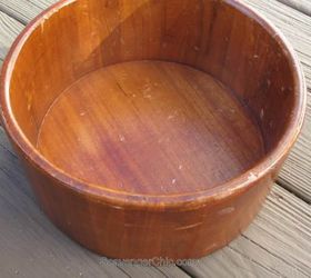 thrift store wood salad bowl makeover, crafts, repurposing upcycling