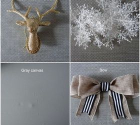 winter holiday canvas wreath diy, christmas decorations, crafts, how to, seasonal holiday decor, wreaths
