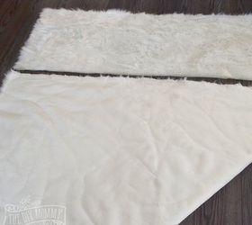 diy no sew faux fur christmas tree skirt, christmas decorations, crafts, seasonal holiday decor