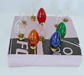 christmas banner with lightbulbs, christmas decorations, crafts, how to, seasonal holiday decor