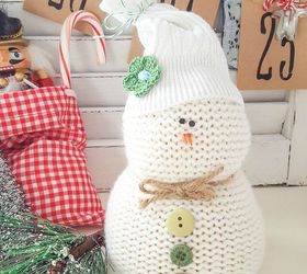 another use for goodwill sweaters snowmen, crafts, seasonal holiday decor