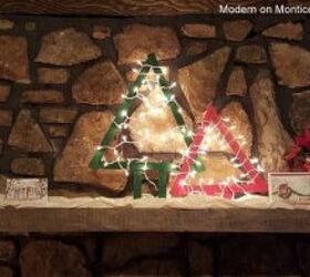 modern and rustic christmas mantel homeforchristmas, christmas decorations, crafts, fireplaces mantels, home decor, seasonal holiday decor