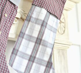 thrift shirt christmas stockings, christmas decorations, repurposing upcycling, seasonal holiday decor