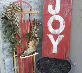 easy joy barn wood sign for christmas, christmas decorations, crafts, seasonal holiday decor