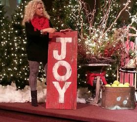 easy joy barn wood sign for christmas, christmas decorations, crafts, seasonal holiday decor