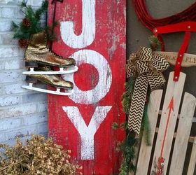 easy joy barn wood sign for christmas, christmas decorations, crafts, seasonal holiday decor