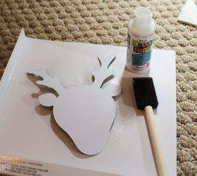 diy reindeer specimen art and my christmas mantel, christmas decorations, crafts, seasonal holiday decor