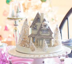 preppy pink green christmas tree with vintage shiny brite ornaments, christmas decorations, seasonal holiday decor