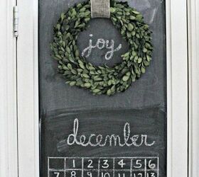 chalkboard advent calendar, chalkboard paint, christmas decorations, repurposing upcycling, seasonal holiday decor, chalkboard advent calendar