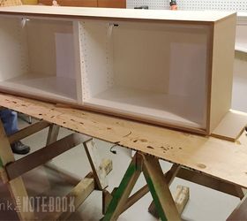 ikea sektion hack tv console, diy, woodworking projects
