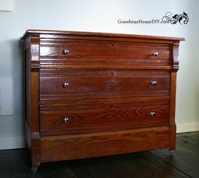 before and after old oak dresser, painted furniture, woodworking projects