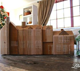 diy cedar post house for christmas, christmas decorations, diy, seasonal holiday decor, woodworking projects