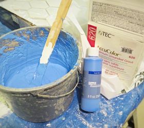how to grout in bright colors, how to, kitchen backsplash, kitchen design, tiling