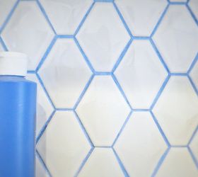 how to grout in bright colors, how to, kitchen backsplash, kitchen design, tiling