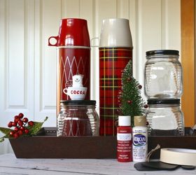 hot chocolate coffee bar, christmas decorations, seasonal holiday decor