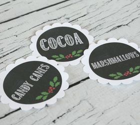 hot chocolate coffee bar, christmas decorations, seasonal holiday decor