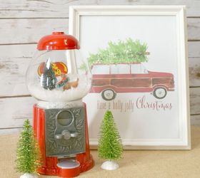 diy gumball machine waterless snow globes, christmas decorations, crafts, how to, seasonal holiday decor