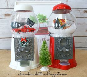 diy gumball machine waterless snow globes, christmas decorations, crafts, how to, seasonal holiday decor