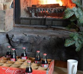 santa s picnic by the campfire a rustic christmas mantel, christmas decorations, fireplaces mantels, seasonal holiday decor