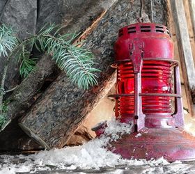 santa s picnic by the campfire a rustic christmas mantel, christmas decorations, fireplaces mantels, seasonal holiday decor