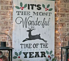 vintage look christmas sign, christmas decorations, crafts, seasonal holiday decor