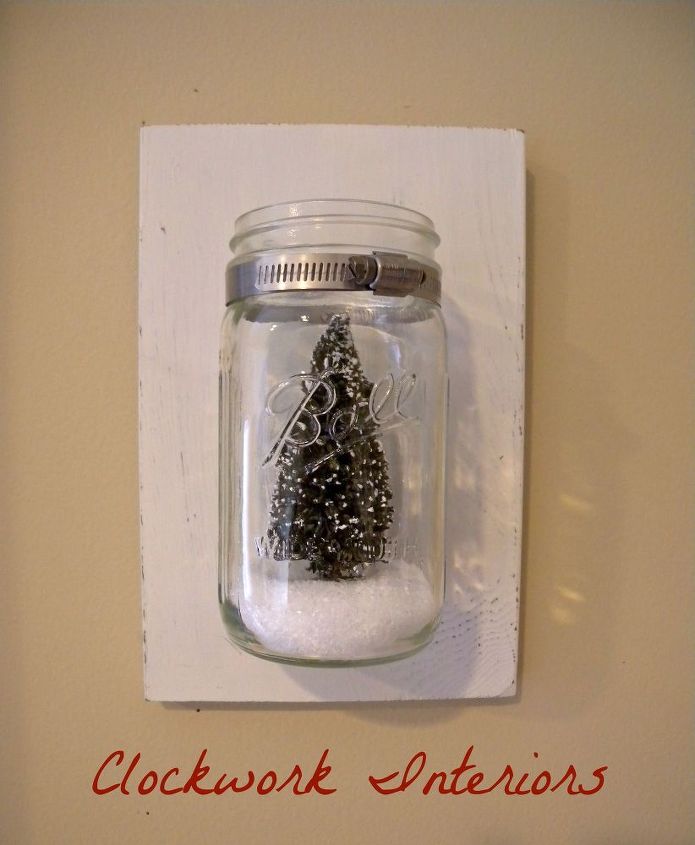 diy mason jar wall sconce hometalk bristle brush christmas trees