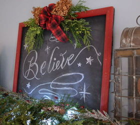 diy christmas chalkboard sign, chalkboard paint, christmas decorations, crafts, seasonal holiday decor