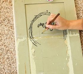 merry bright christmas door, christmas decorations, repurposing upcycling, seasonal holiday decor