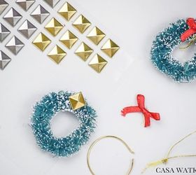 diy wreath wine glass charms, christmas decorations, crafts, seasonal holiday decor