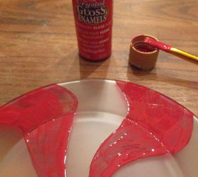 diy etched glass peppermint candy dessert plate, christmas decorations, crafts, how to, seasonal holiday decor