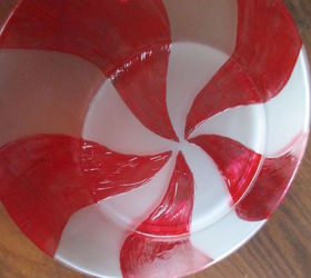 diy etched glass peppermint candy dessert plate, christmas decorations, crafts, how to, seasonal holiday decor