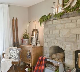 rustic farmhouse christmas mantel home for the holidays, christmas decorations, fireplaces mantels, home decor, seasonal holiday decor