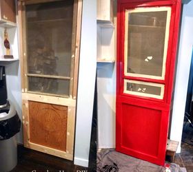 repurpose how to build a red screen door out of an old window, doors, how to, repurposing upcycling, woodworking projects
