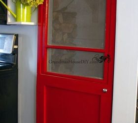 repurpose how to build a red screen door out of an old window, doors, how to, repurposing upcycling, woodworking projects