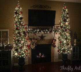 diy potted topiary skinny christmas trees in urns, christmas decorations, container gardening, diy, gardening, seasonal holiday decor