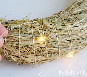 diy faux christmas boxwood wreath that lights up, christmas decorations, crafts, seasonal holiday decor, wreaths