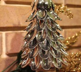 christmas spoon trees, christmas decorations, crafts, repurposing upcycling, seasonal holiday decor