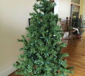 christmas tree painted flocked, christmas decorations, seasonal holiday decor