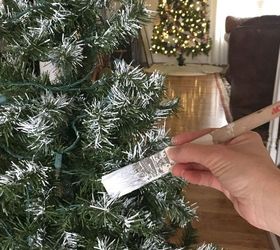 christmas tree painted flocked, christmas decorations, seasonal holiday decor