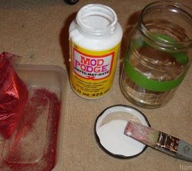 create a sparkling santa jar decoupage, christmas decorations, crafts, decoupage, seasonal holiday decor