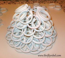 christmas tree shower curtain ring, christmas decorations, repurposing upcycling, seasonal holiday decor