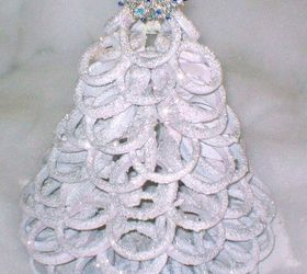 christmas tree shower curtain ring, christmas decorations, repurposing upcycling, seasonal holiday decor