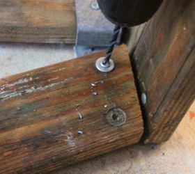 entry transformation with ladders, foyer, home decor, woodworking projects, drill out metal rivets from the back