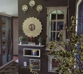 updated foyer, foyer, wall decor