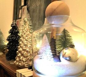 boxes of christmas decor turns mantel into a forest of trees, christmas decorations, fireplaces mantels, seasonal holiday decor