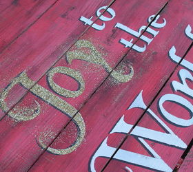 joy to the world christmas pallet, christmas decorations, pallet, seasonal holiday decor