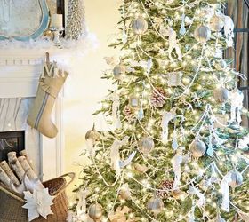 french vintage christmas tree, christmas decorations, home decor, seasonal holiday decor