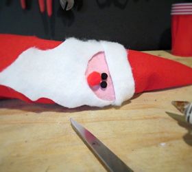 felt santa tree topper, christmas decorations, crafts, seasonal holiday decor