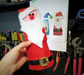 felt santa tree topper, christmas decorations, crafts, seasonal holiday decor