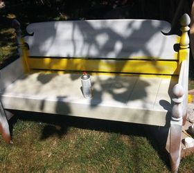 headboard bench, outdoor furniture, repurposing upcycling, woodworking projects